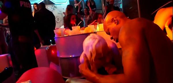  Babe gets facial at orgy